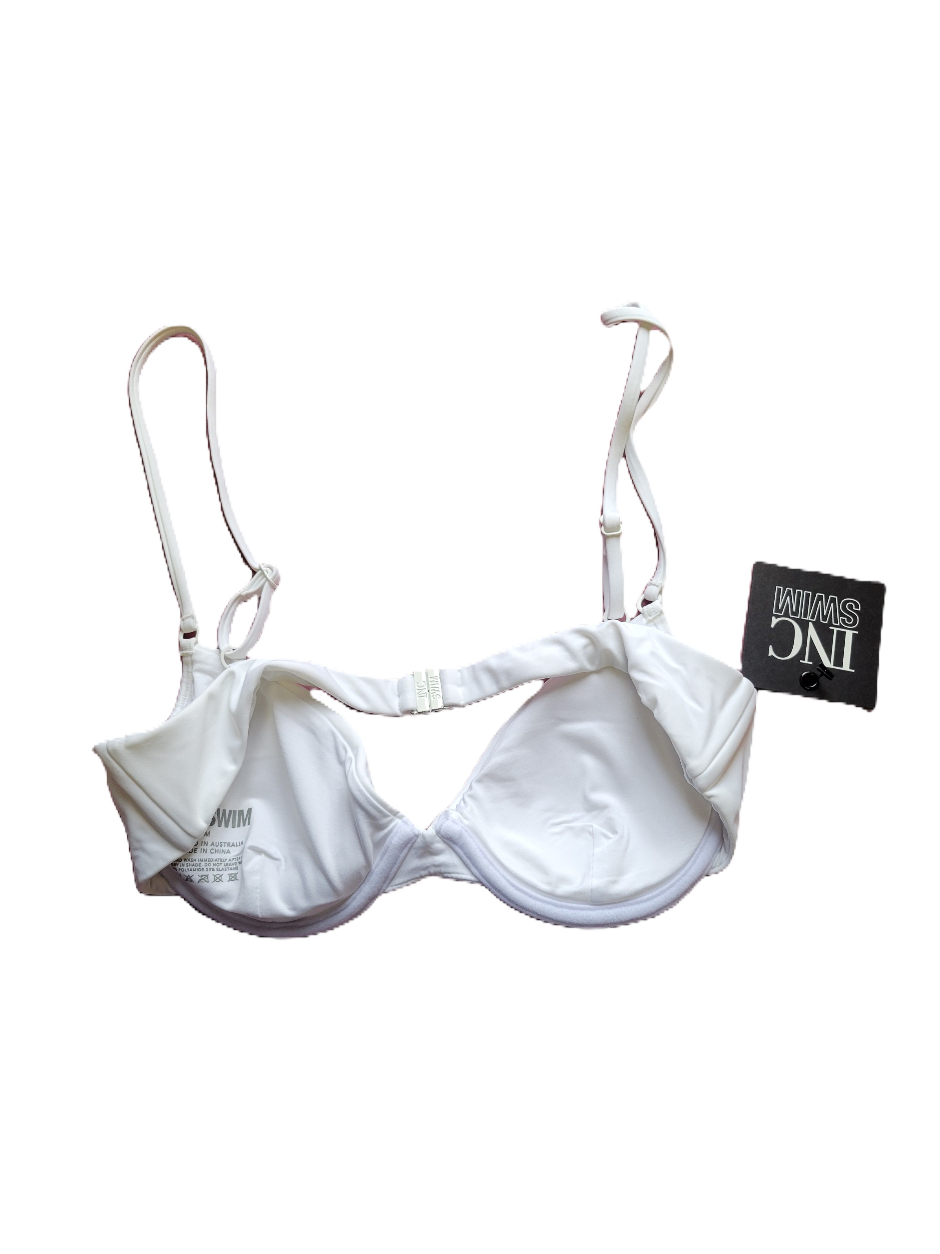 It's Now Cool The Underwire Bikini Top in White Size Medium