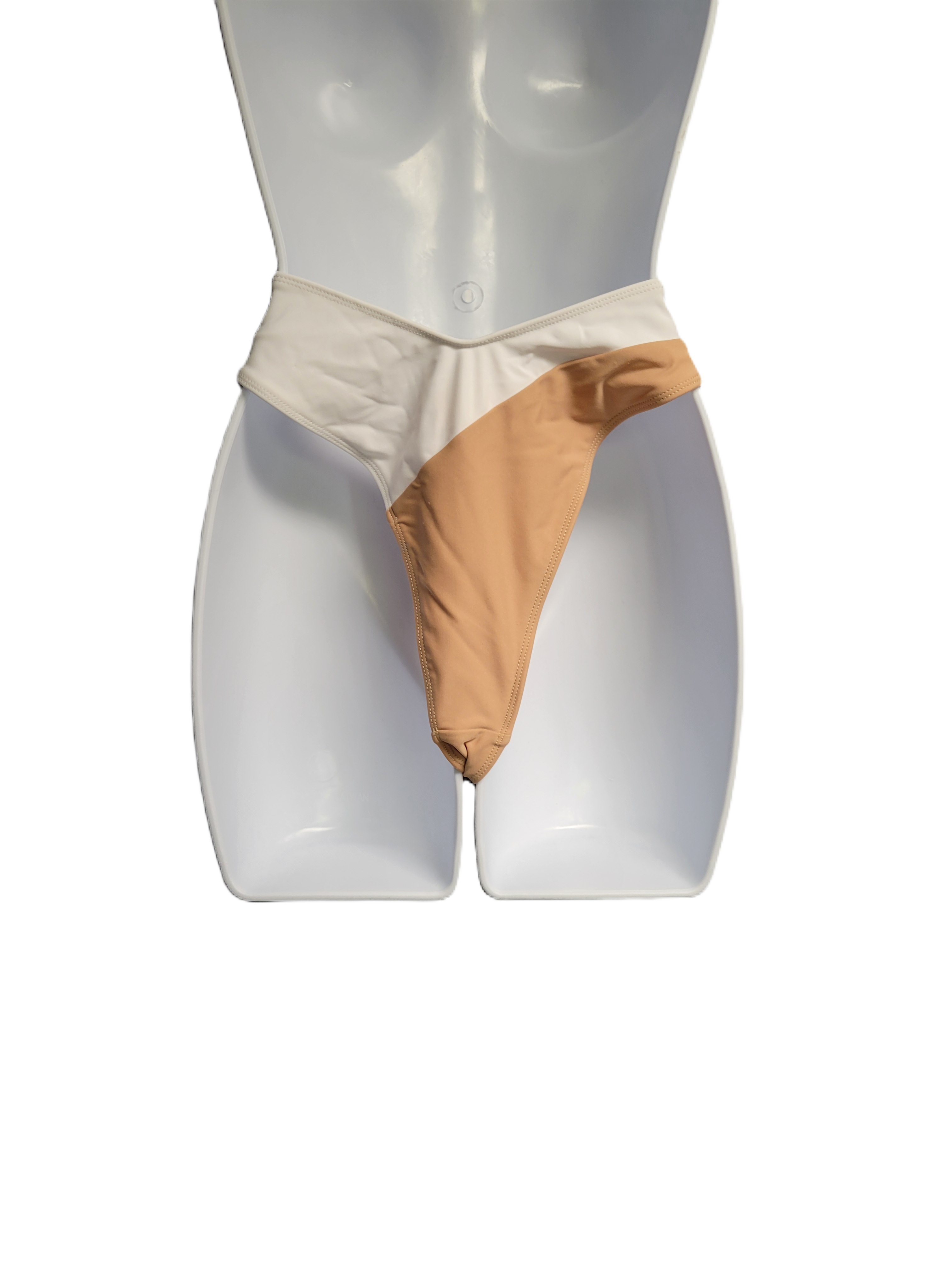 Camila Coelho Rumba Bottom in White & Nude Women's Size Medium