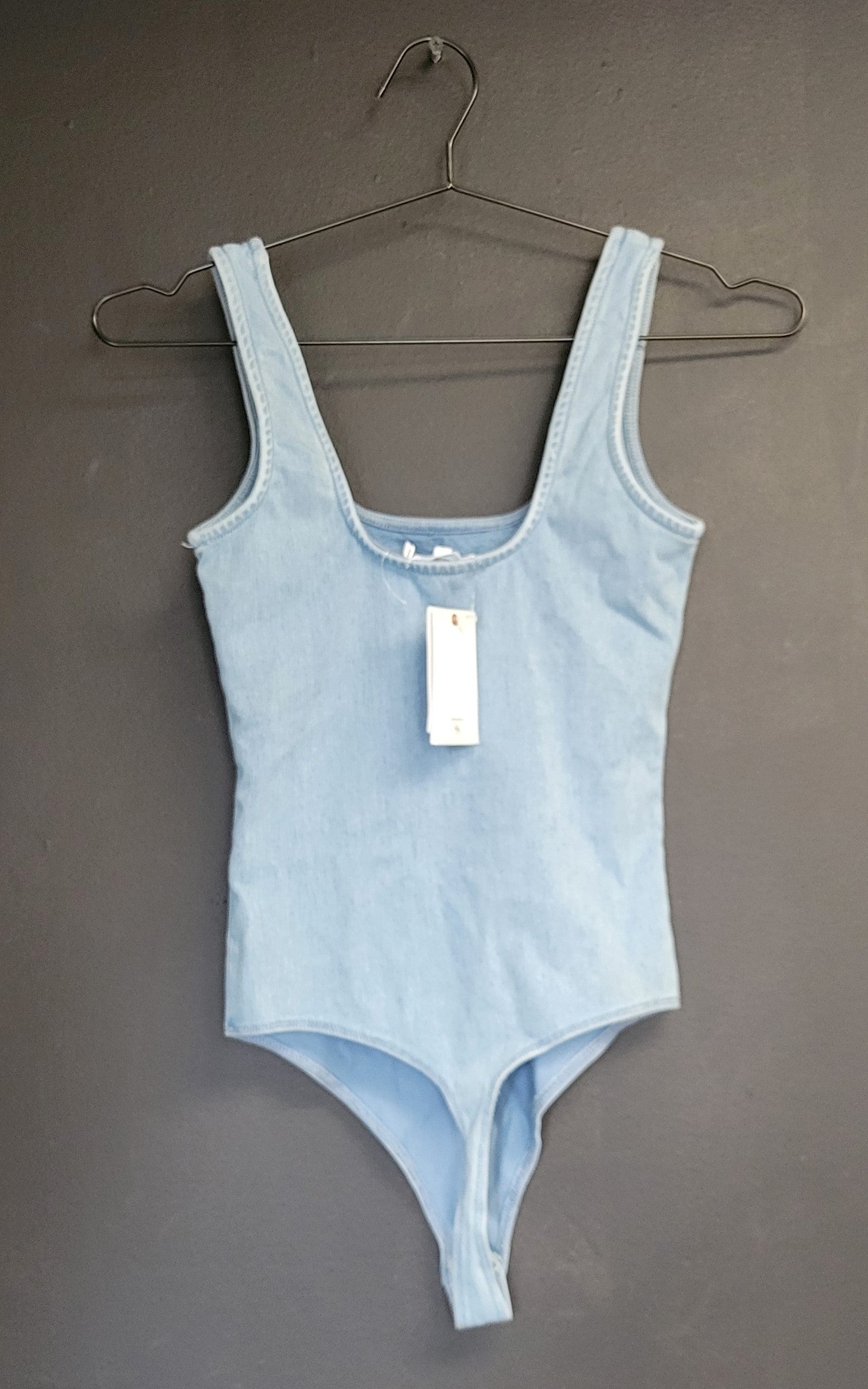 Good American Indigo Modern Tank Bodysuit in Indigo376 Size 0