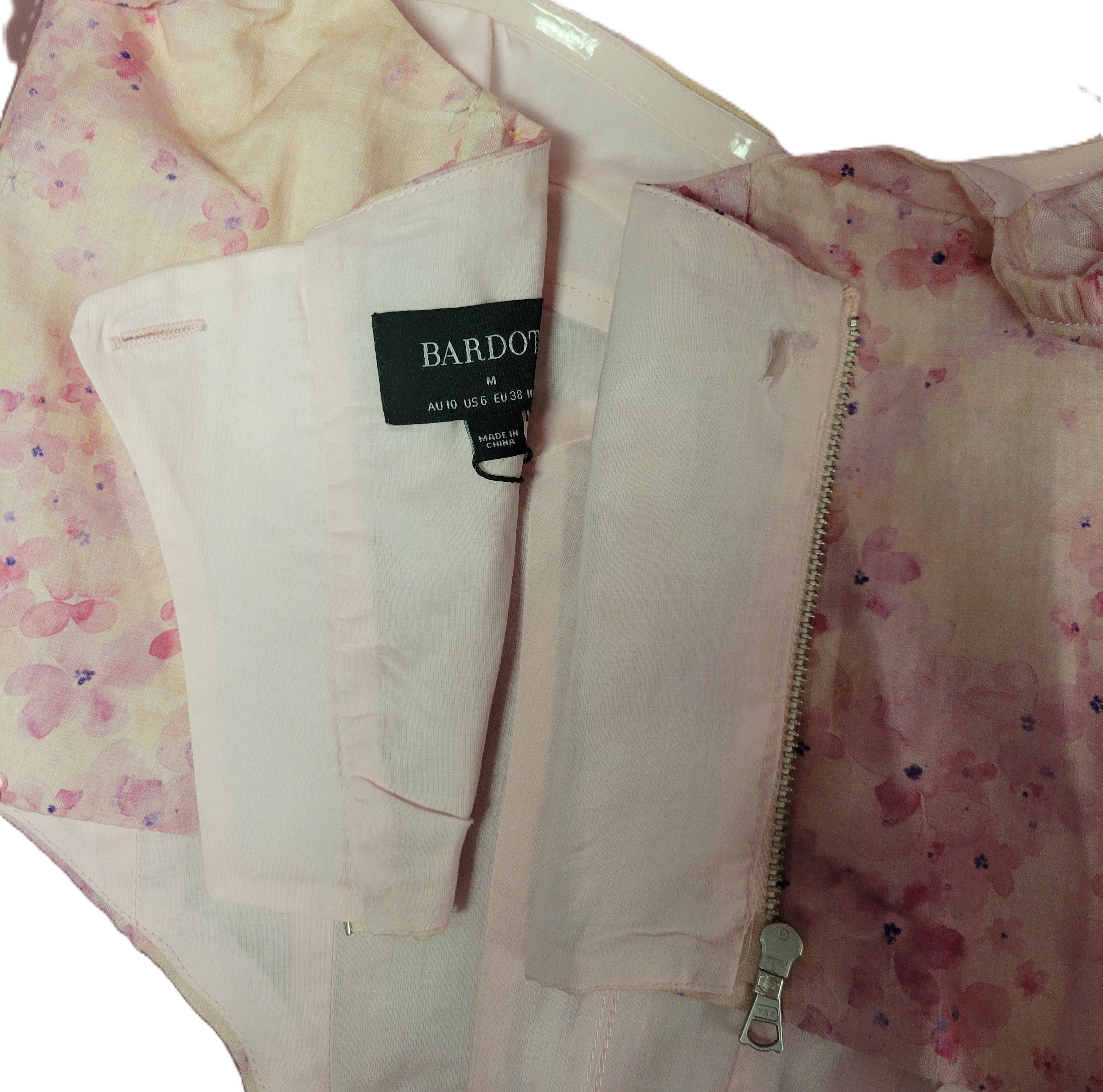 Bardot Kiah Corset Top in Pink Floral Size 6