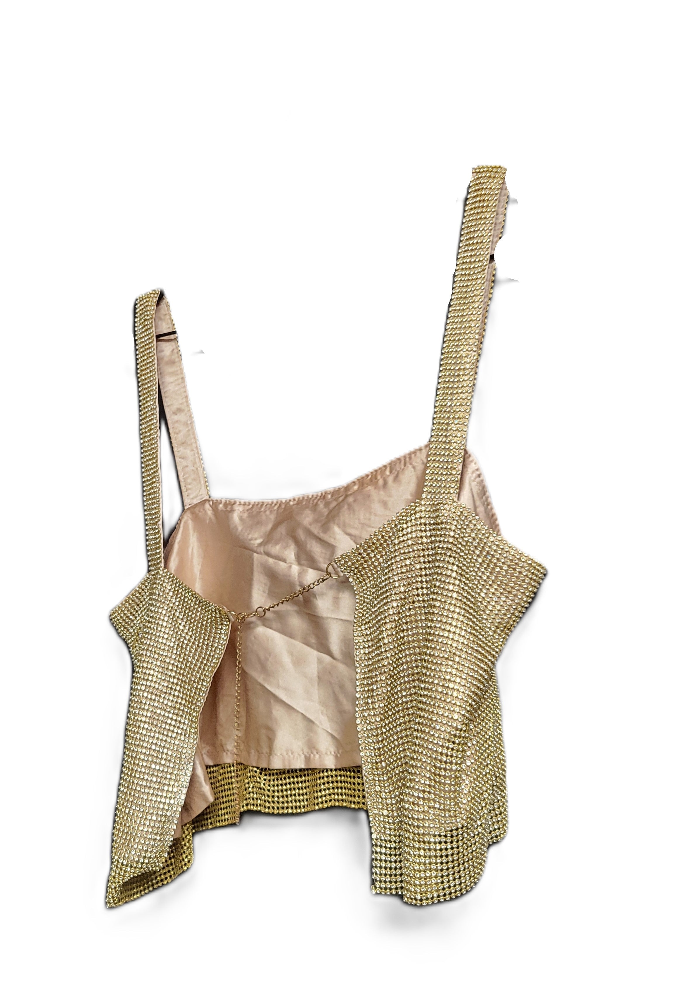 SNDYS Audrina Top in Gold Size Medium