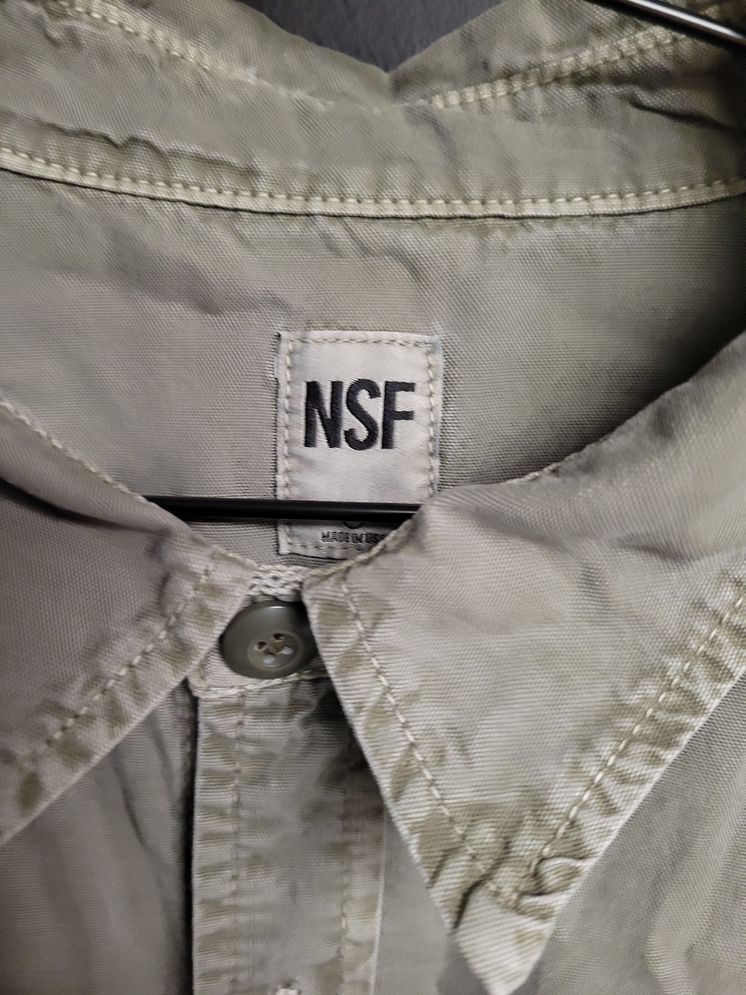 NSF Busy Oversized Boyfriend Shirt in Pigment Army Size Medium