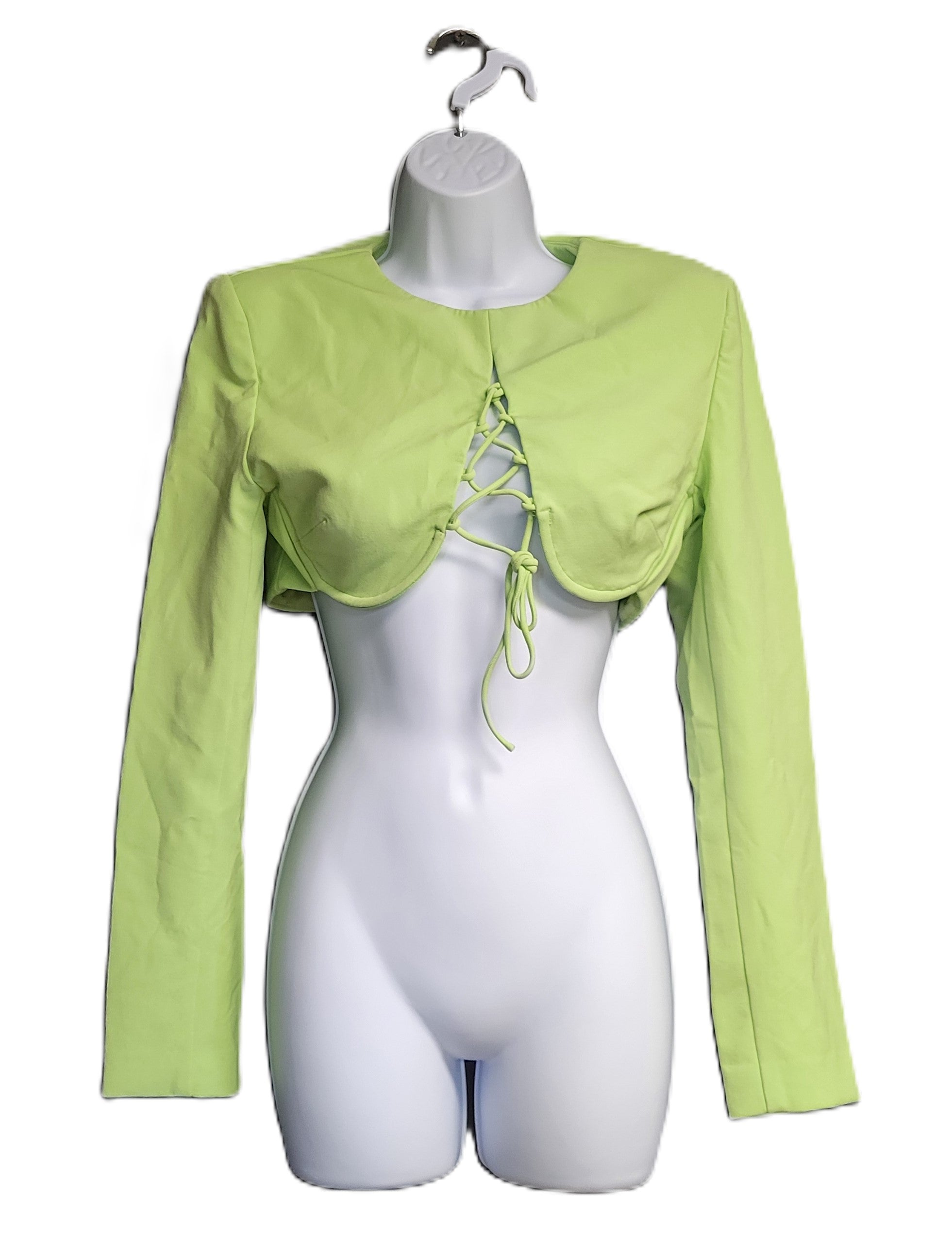 Camila Coelho Laken Crop Top in Celery Green Size Small