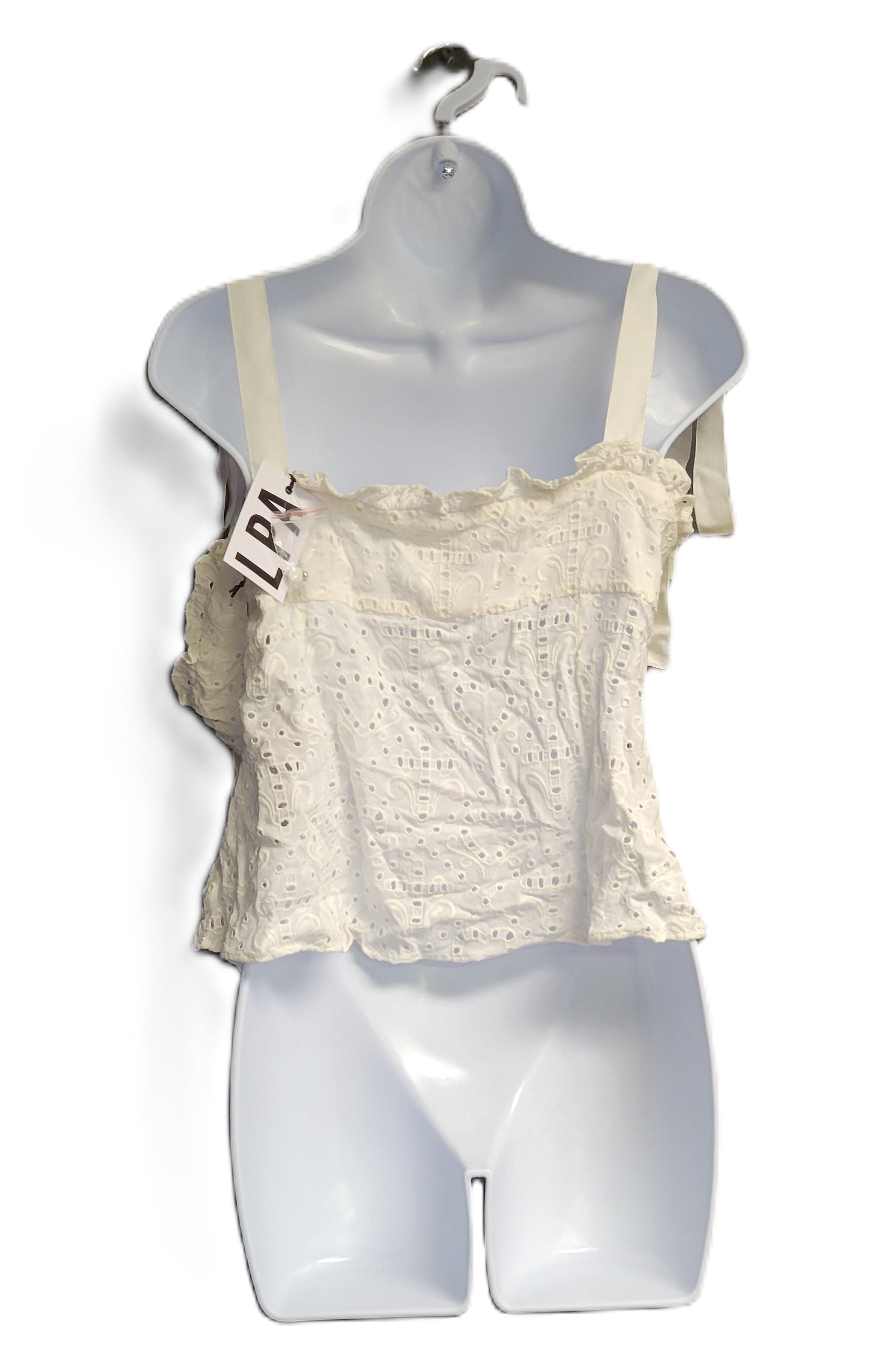 LPA Ella Eyelet Top in Coconut Milk Size Large