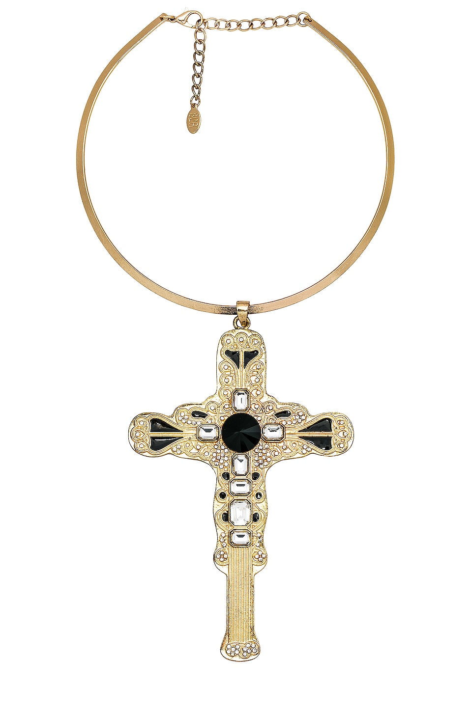 8 Other Reasons Statement Cross Necklace in Gold