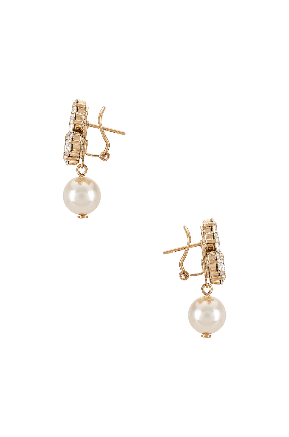 Anton Heunis Pedant Crystal Cluster Earrings in Pearl