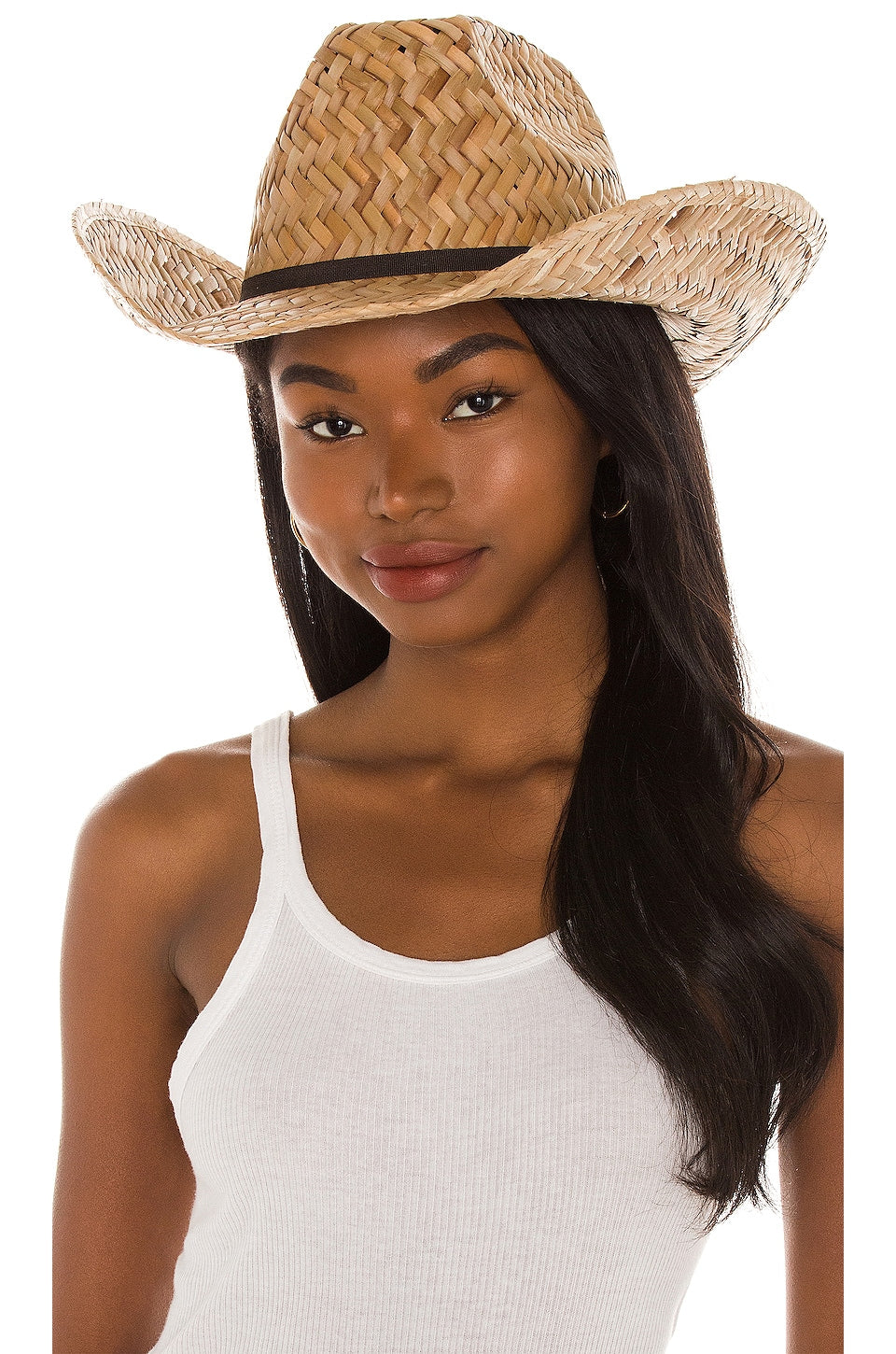 Brixton Houston Straw Cowboy Hat in Natural WOMEN'S SIZE L/XL