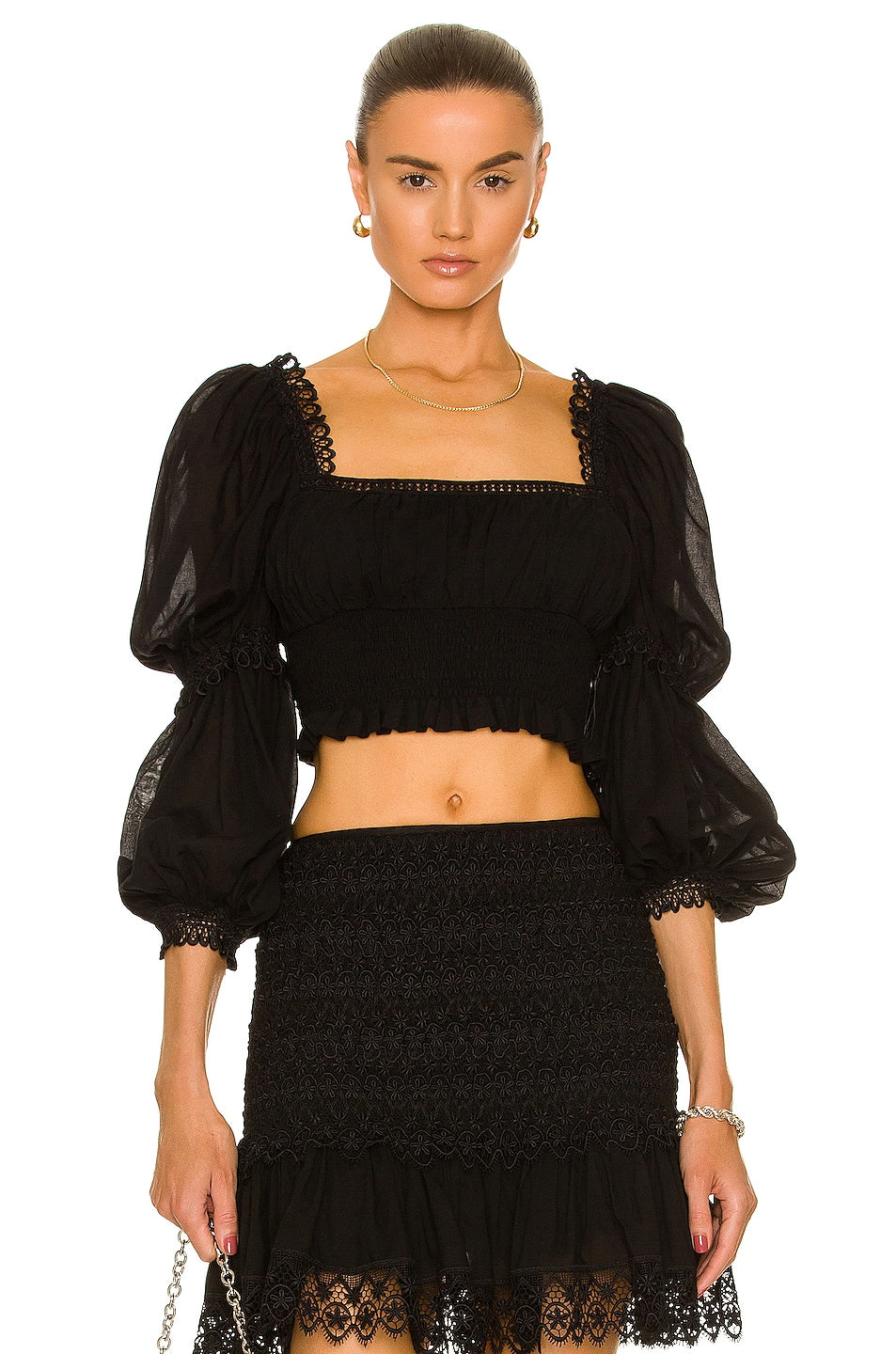 Charo Ruiz Ibiza Daphne Top in Black Size Small