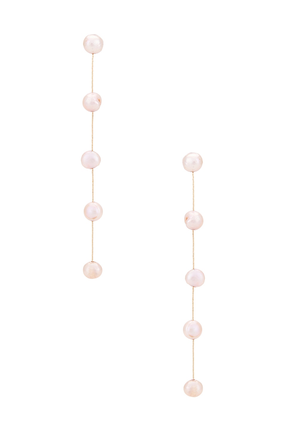 Ettika Pearl Dangle Earring in Champagne Pearl