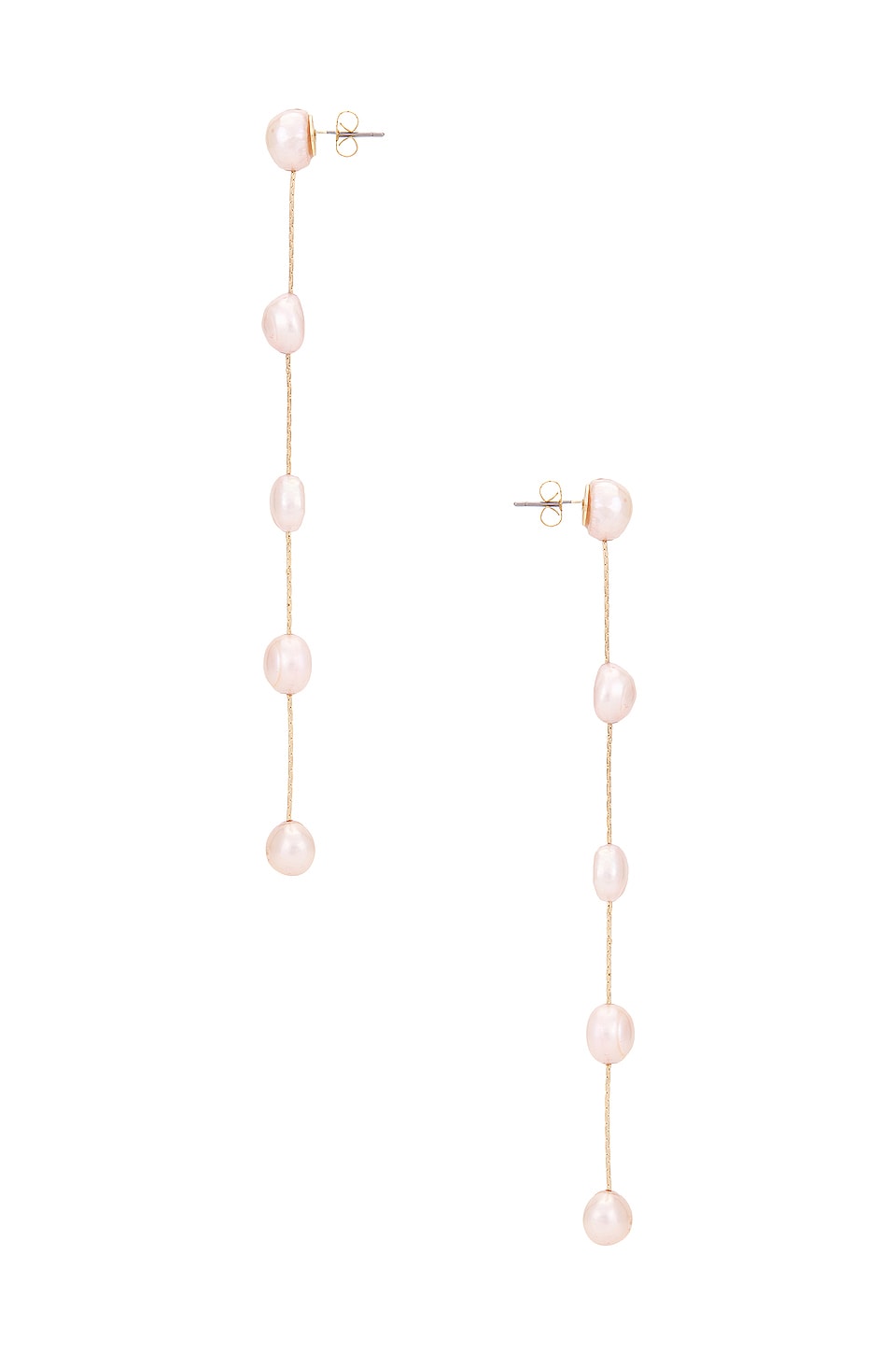 Ettika Pearl Dangle Earring in Champagne Pearl