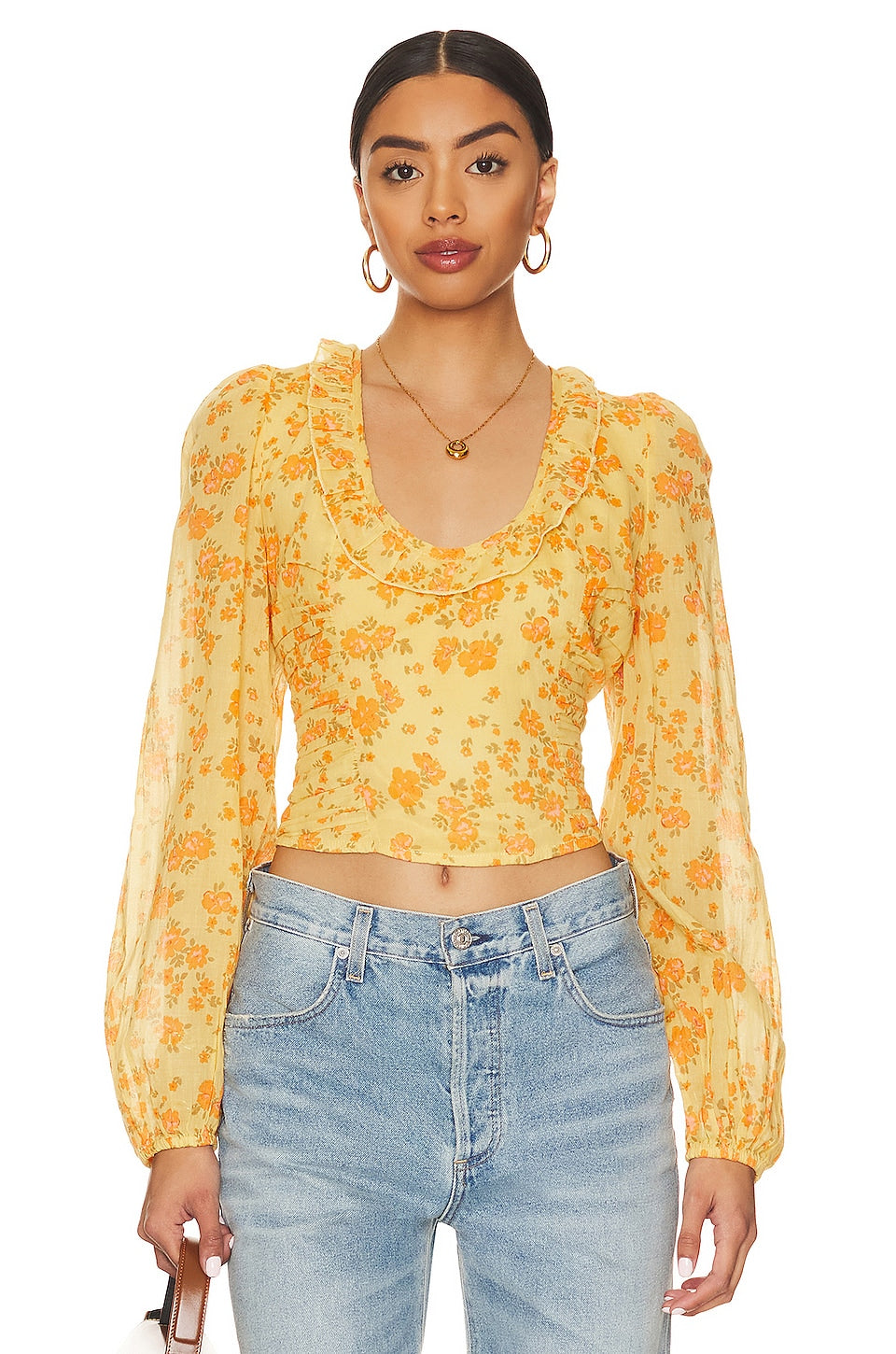 Free People Another Life Top in Honey Combo Size X-Small