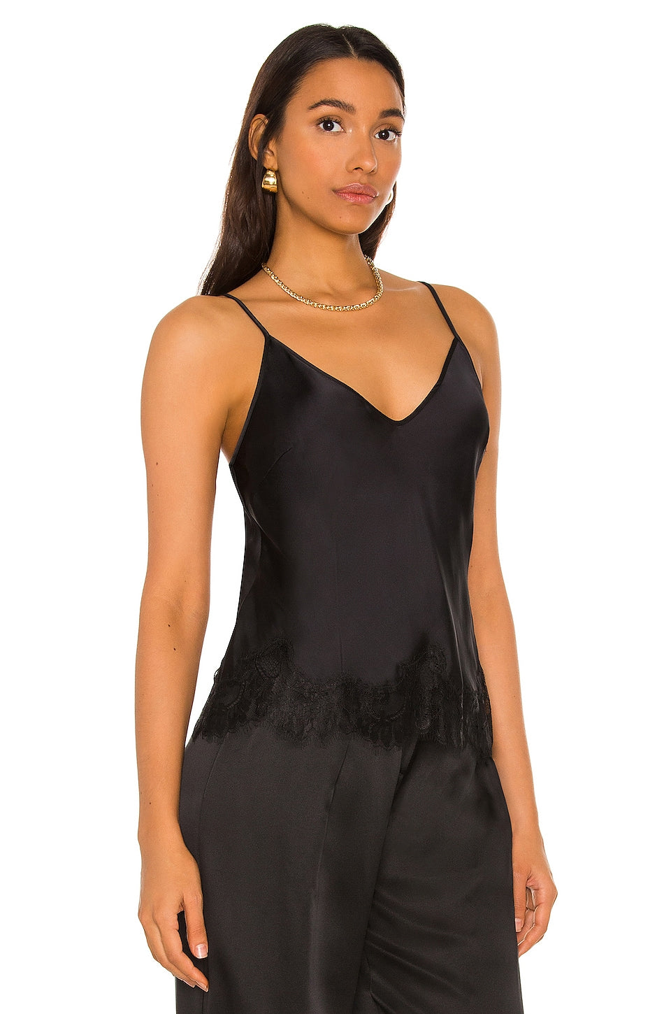 L'AGENCE Dayna Lace Cami in Black Size Small