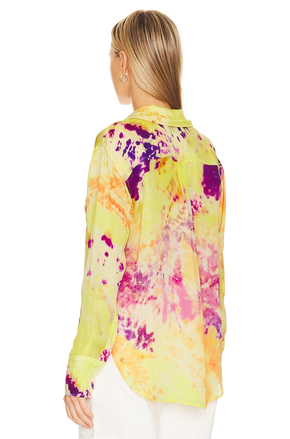 L'Academie Lenae Shirt in Multi Vesper Tie Dye Size Medium