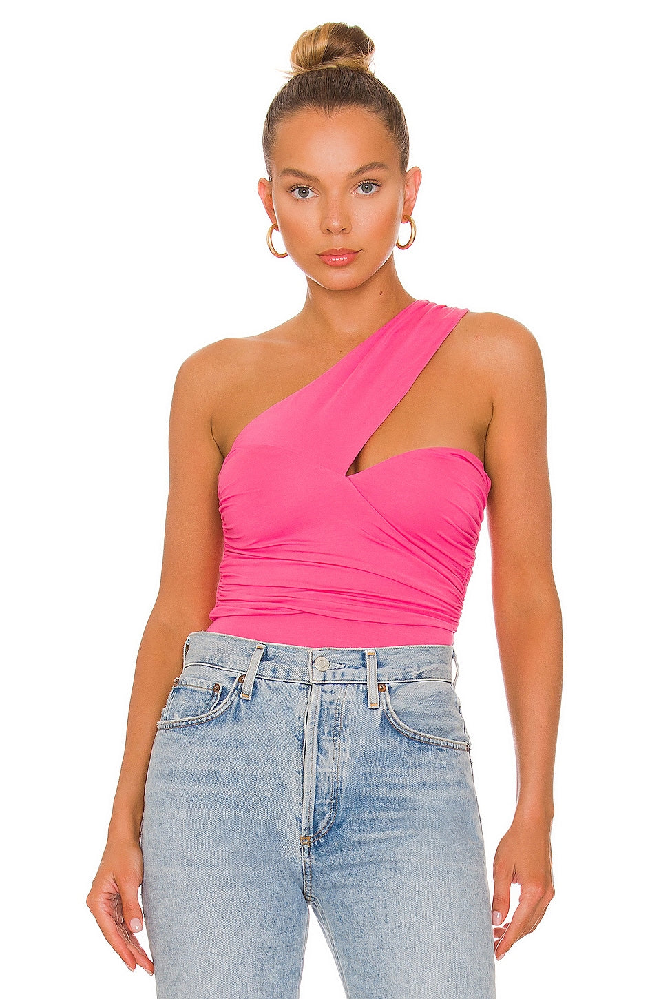 Lovers and Friends Liv Bodysuit in Hot Pink Size X-Small