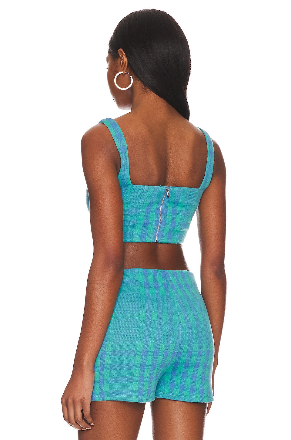 Lovers and Friends Montauk Bustier in Oceanic Teal Blue Size Small