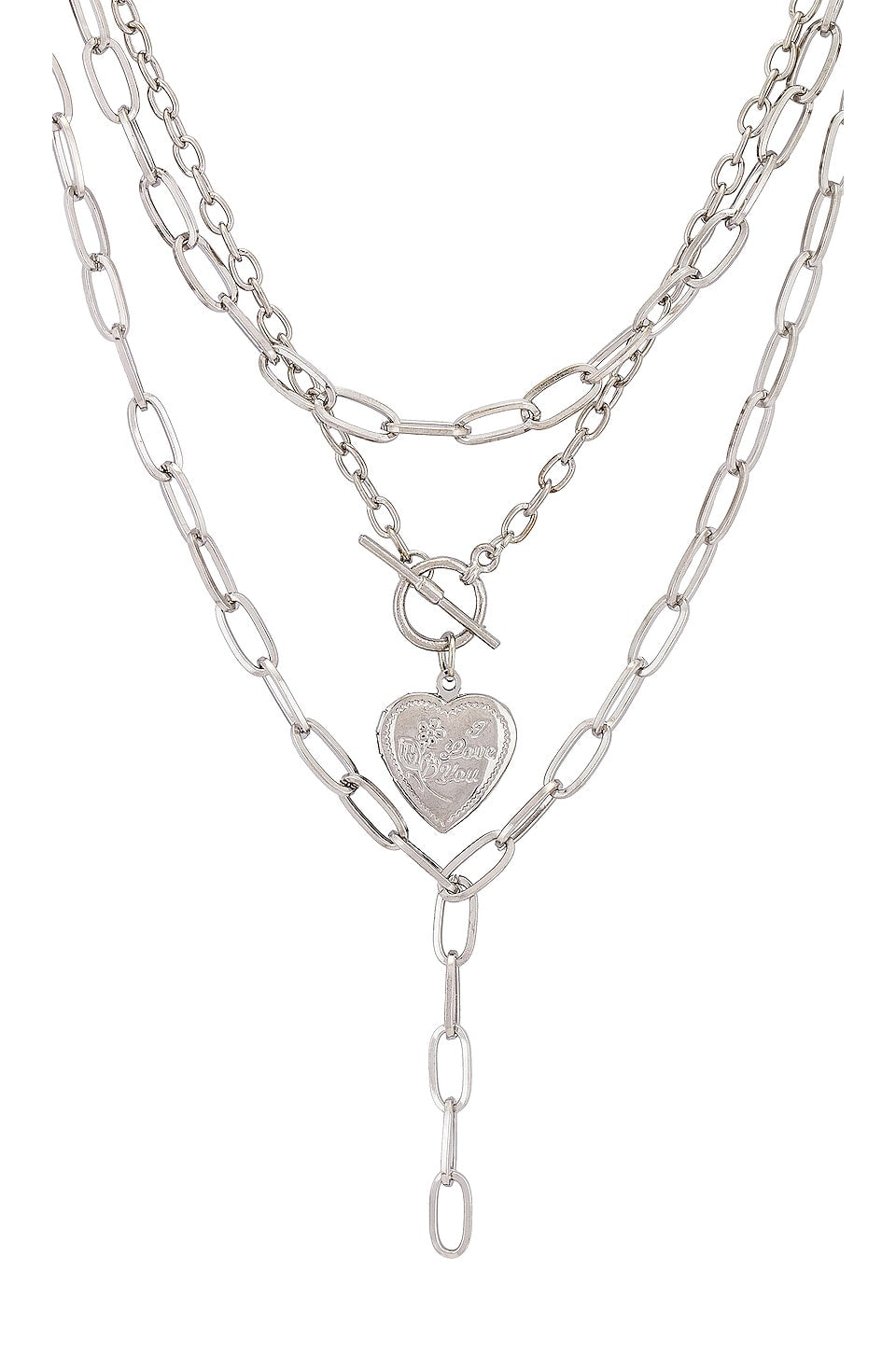 petit moments Harp Necklace in Silver