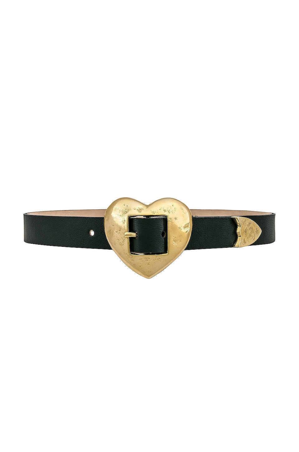 Streets Ahead Heart Belt in Black & Brass Size Small