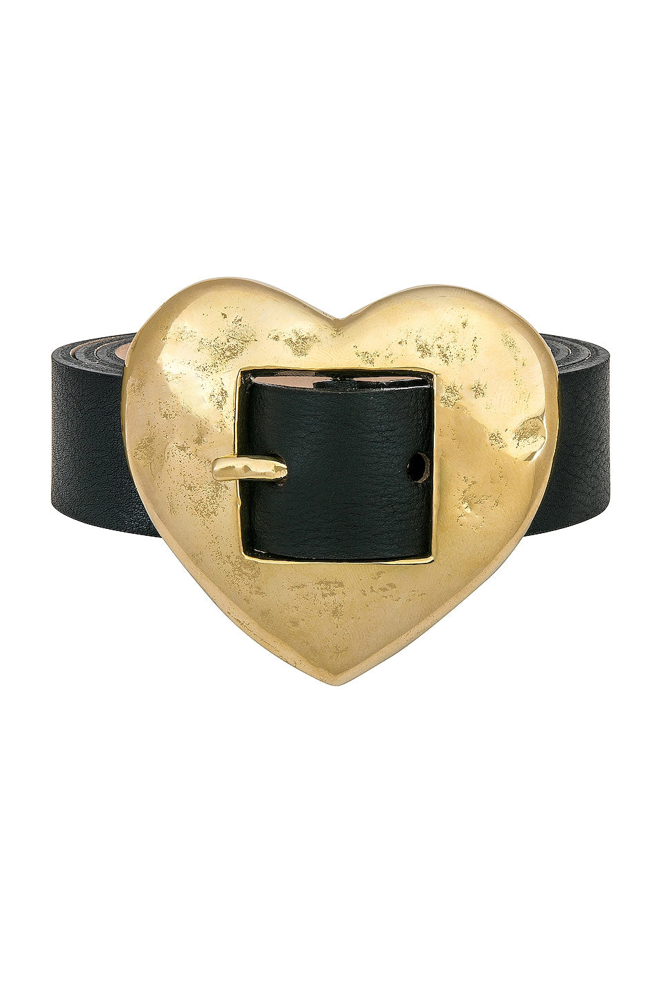 Streets Ahead Heart Belt in Black & Brass Size Small