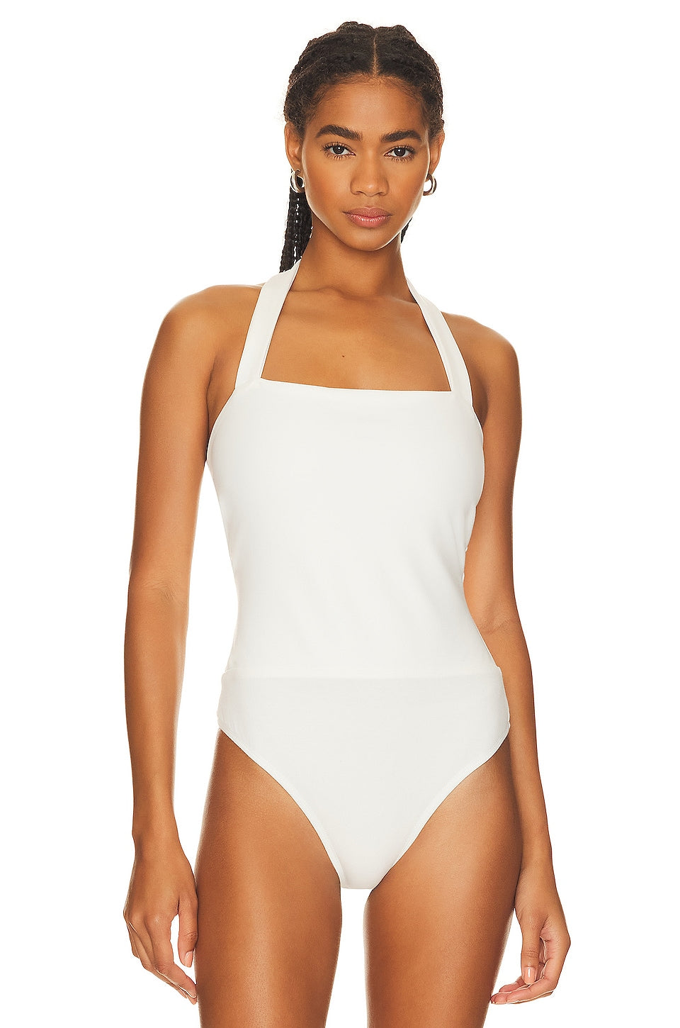 superdown Reece Halter Bodysuit in White Size X-Small