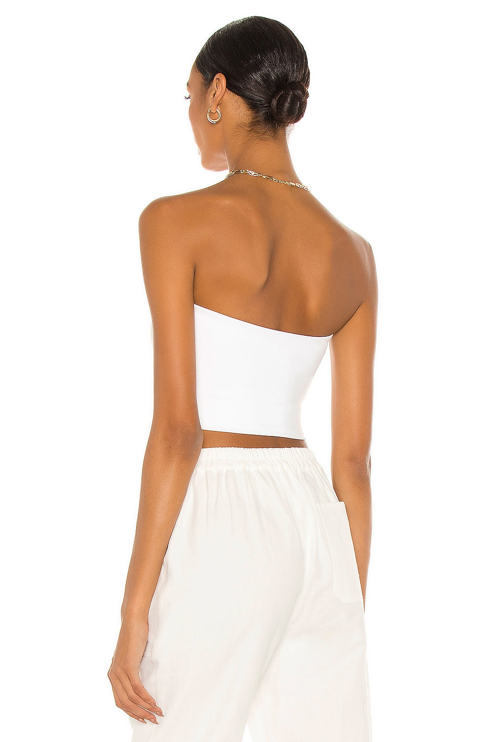 Susana Monaco Strapless Crop Top in Sugar Size Large