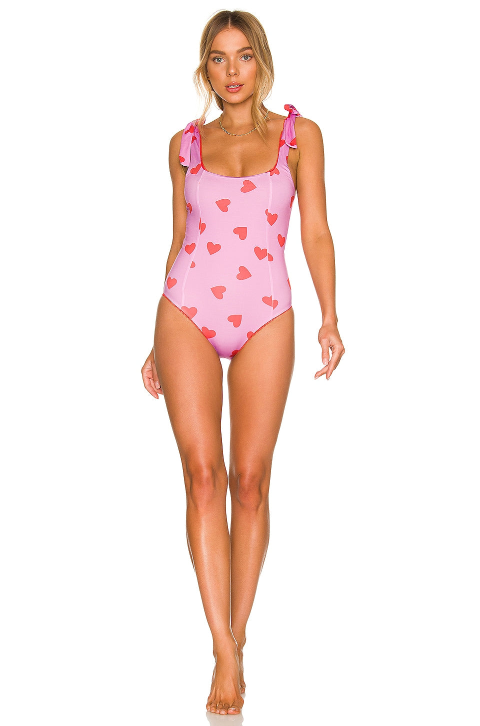 BEACH RIOT Sydney One Piece in Valentine Heart SIZE MEDIUM