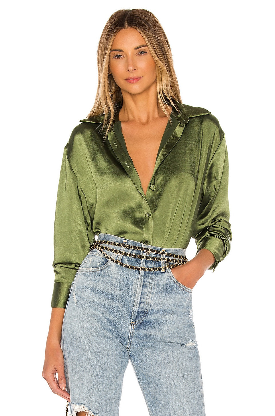 LOVERS AND FRIENDS Salina Top In Olive Green SIZE SMALL